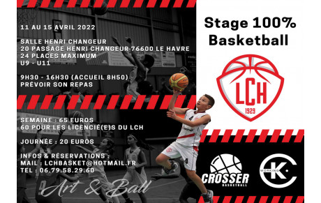 Les inscriptions pour le stage du mois d'avril sont ouvertes !