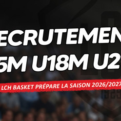 U15M, U18M, U21M : le LCH Basket recrute !